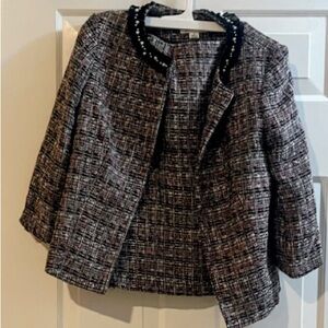 Chic Black and Gray Women's Blazer